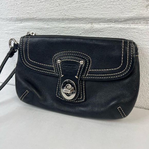 Coach Black Turnlock Wristlet Wallet - Picture 2 of 7